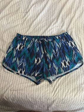 Old Navy Blue and Teal Printed Athletic Shorts